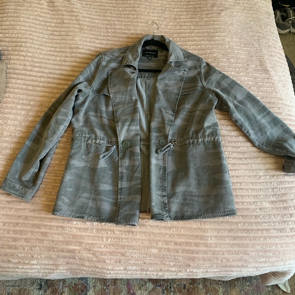 NWOT Lucky Brand grey camo jacket - Picture 2 of 5